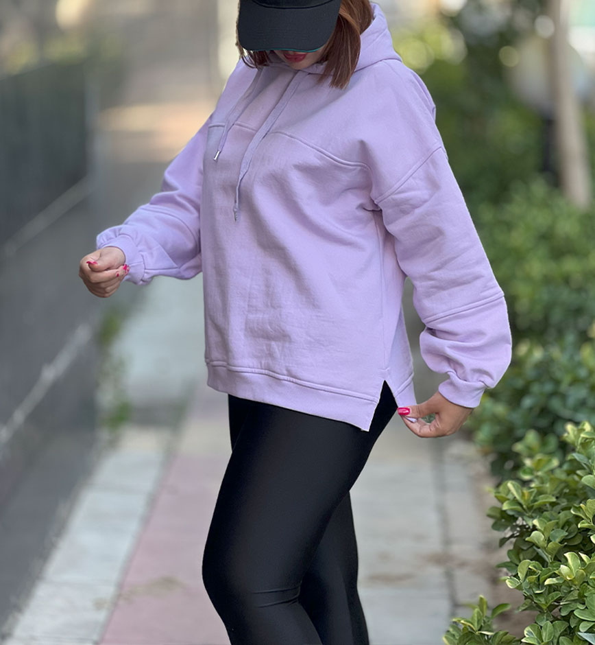 هودی بغل چاکدار هودی زنانه استایل شخصی