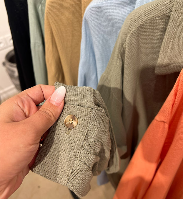 شومیز وال کنفی نازک آستین بلند - Image 5