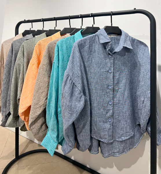 شومیز سنگشور آستین بلند بغل دوخت