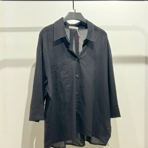 شومیز مشکی ساده آستین کیمونو