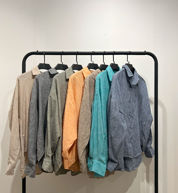 شومیز سنگشور آستین بلند بغل دوخت