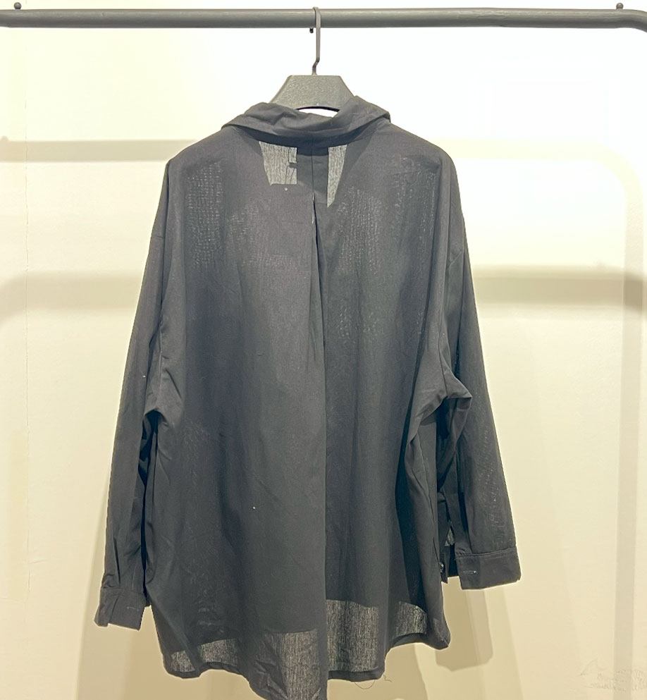 شومیز مشکی ساده آستین بلند زنانه