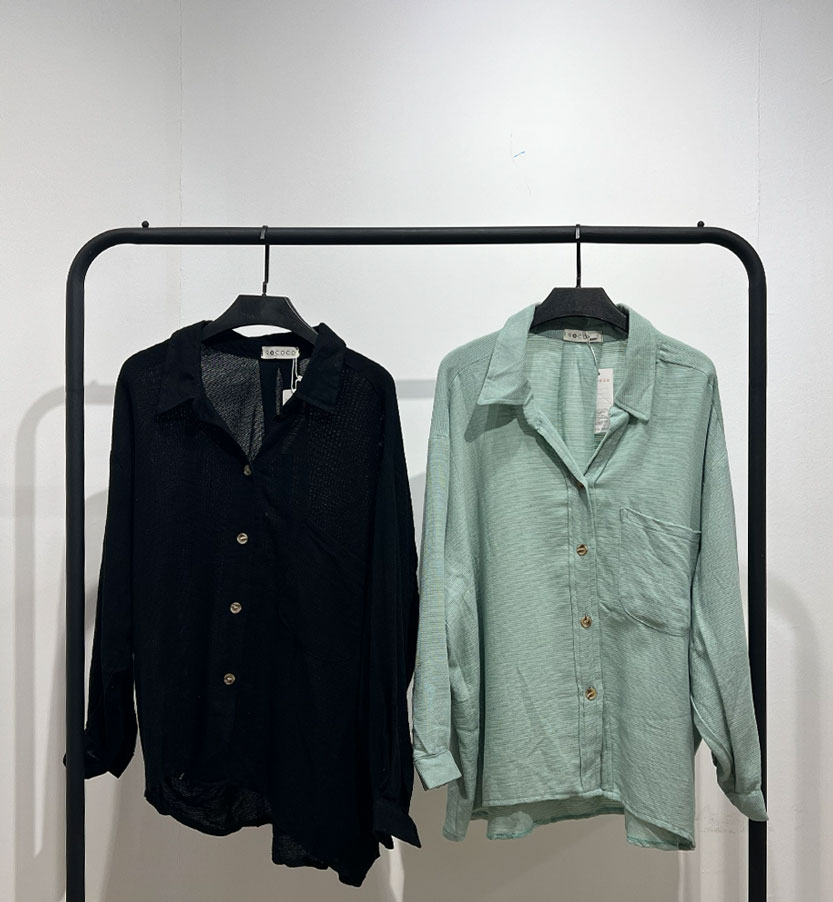 شومیز وال کنفی نازک آستین بلند