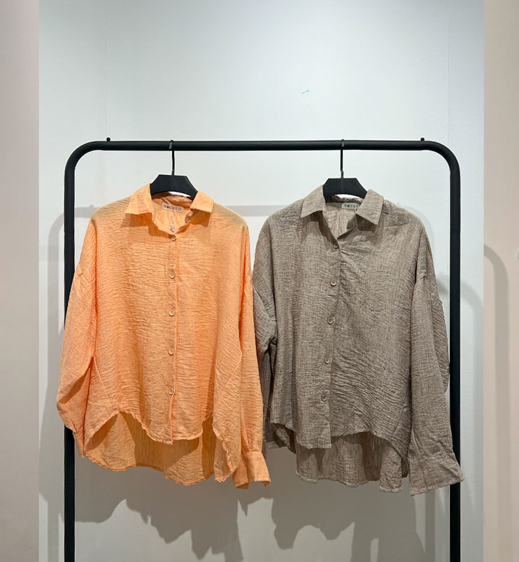 شومیز سنگشور آستین بلند بغل دوخت