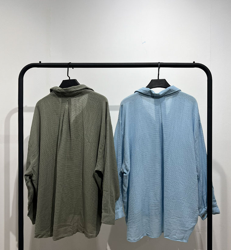 شومیز وال کنفی نازک آستین بلند