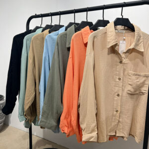 شومیز وال کنفی نازک آستین بلند