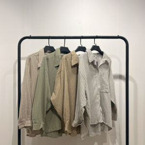 شومیز راه‌راه آستین بلند